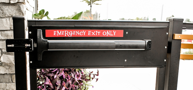 emergency push bar installation in Cerritos